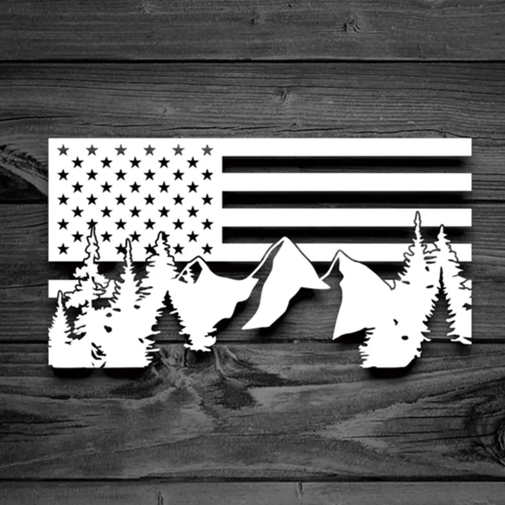 American Flag Aar Stickers PVC Natural Forest Window Decoration Creative Decals Automobile Styling Interesting Vinyl Decals