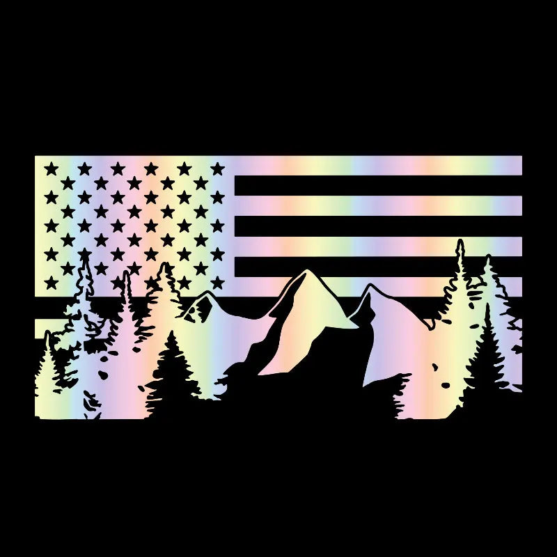 American Flag Aar Stickers PVC Natural Forest Window Decoration Creative Decals Automobile Styling Interesting Vinyl Decals