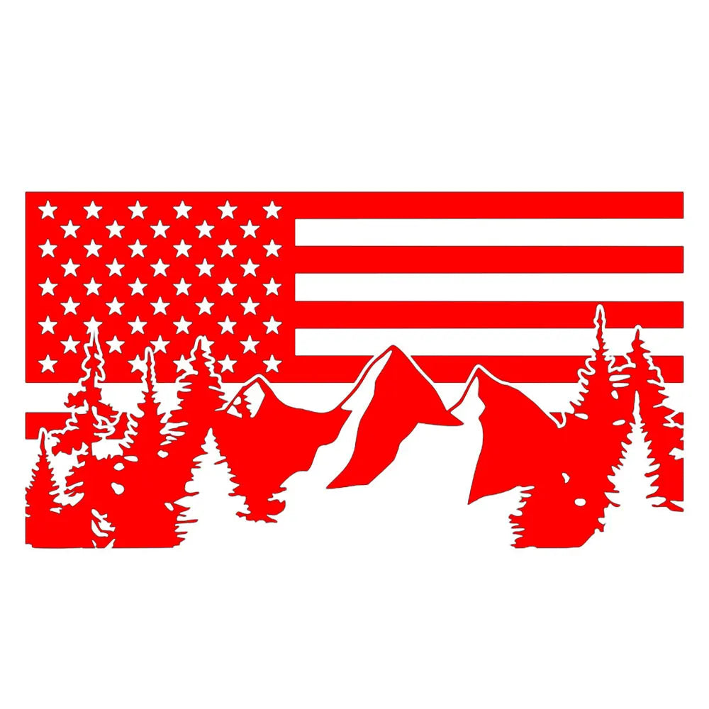 American Flag Aar Stickers PVC Natural Forest Window Decoration Creative Decals Automobile Styling Interesting Vinyl Decals
