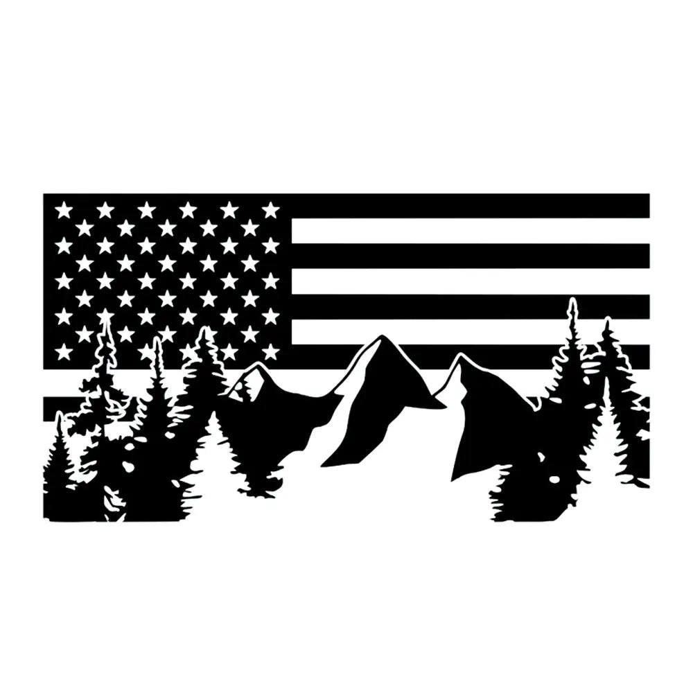 American Flag Aar Stickers PVC Natural Forest Window Decoration Creative Decals Automobile Styling Interesting Vinyl Decals