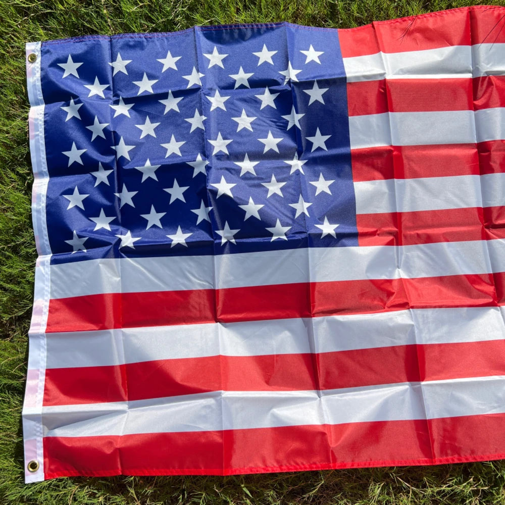 American Flag 90X150CM Us Usa Flag High quality double sided permeable printed polyester flag Holiday Sports outdoor interior de
