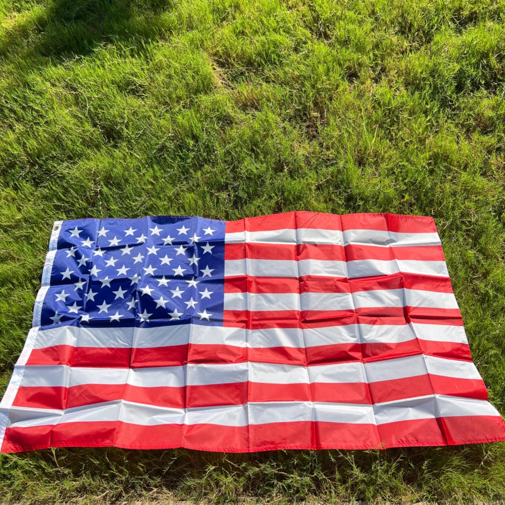 American Flag 90X150CM Us Usa Flag High quality double sided permeable printed polyester flag Holiday Sports outdoor interior de