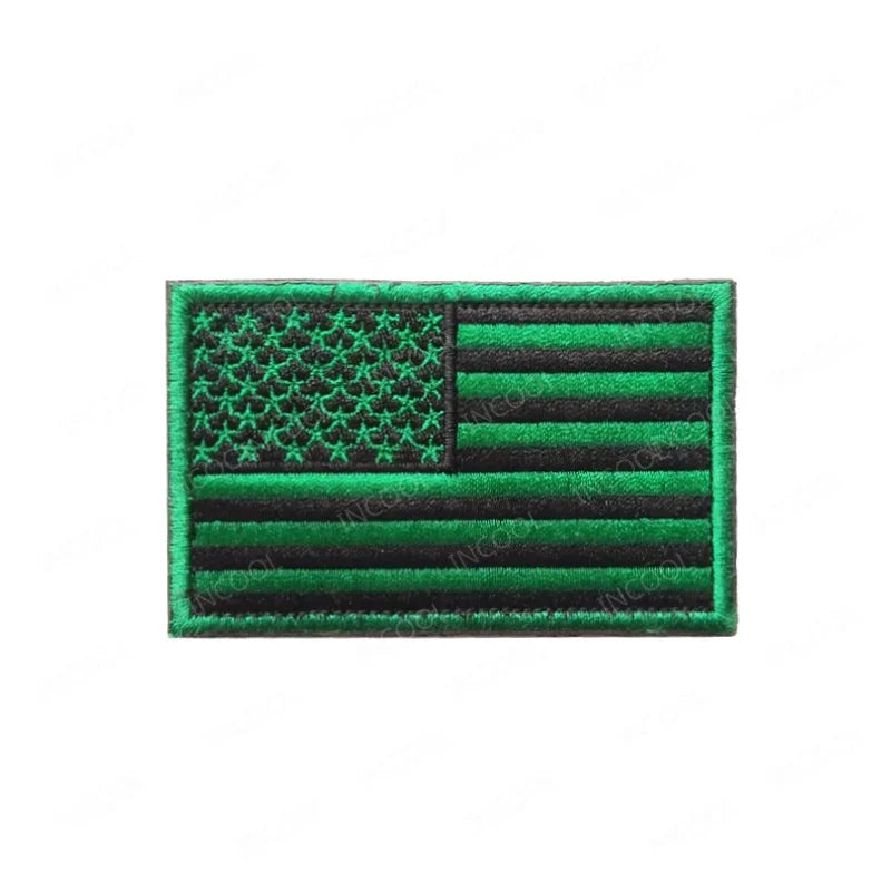 USA US America American Flag Embroidered Patches Appliques Thin Blue Line Flags Armband Decorative Badges For Clothing Backpack