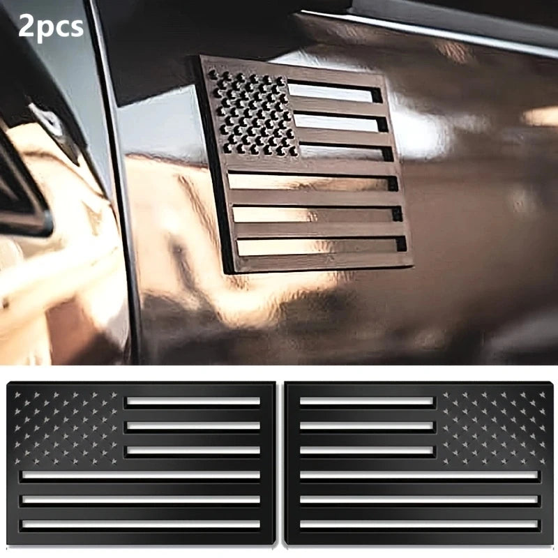 American USA Emblems Flag Map Car Sticker, Car Trunk Metal Emblem Badge Decal Sticker For Cars Motorcycles Bikes