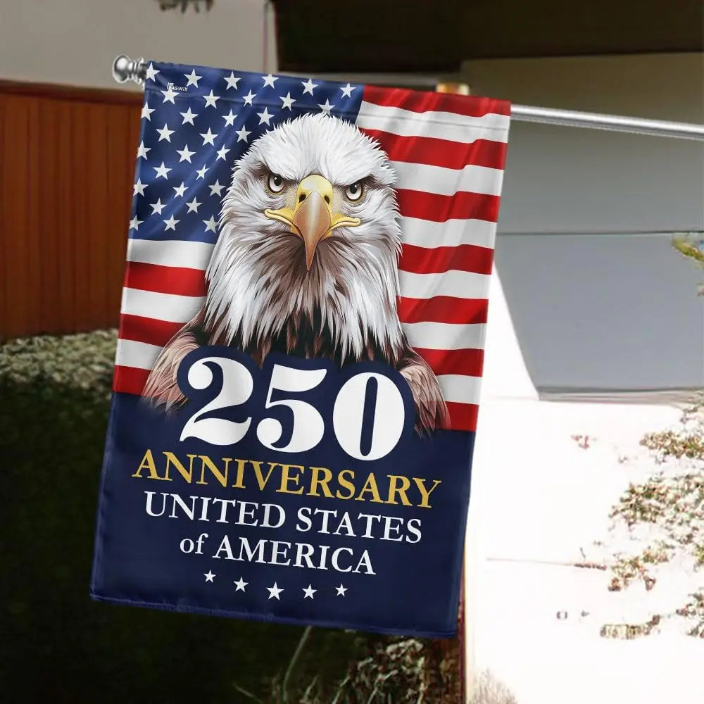 American Flag-250 Anniversary 1776 2026 United States Of America Patriotic Eagle 4th Of July Flag TQN5516LPN, Garden Flag (11.5&