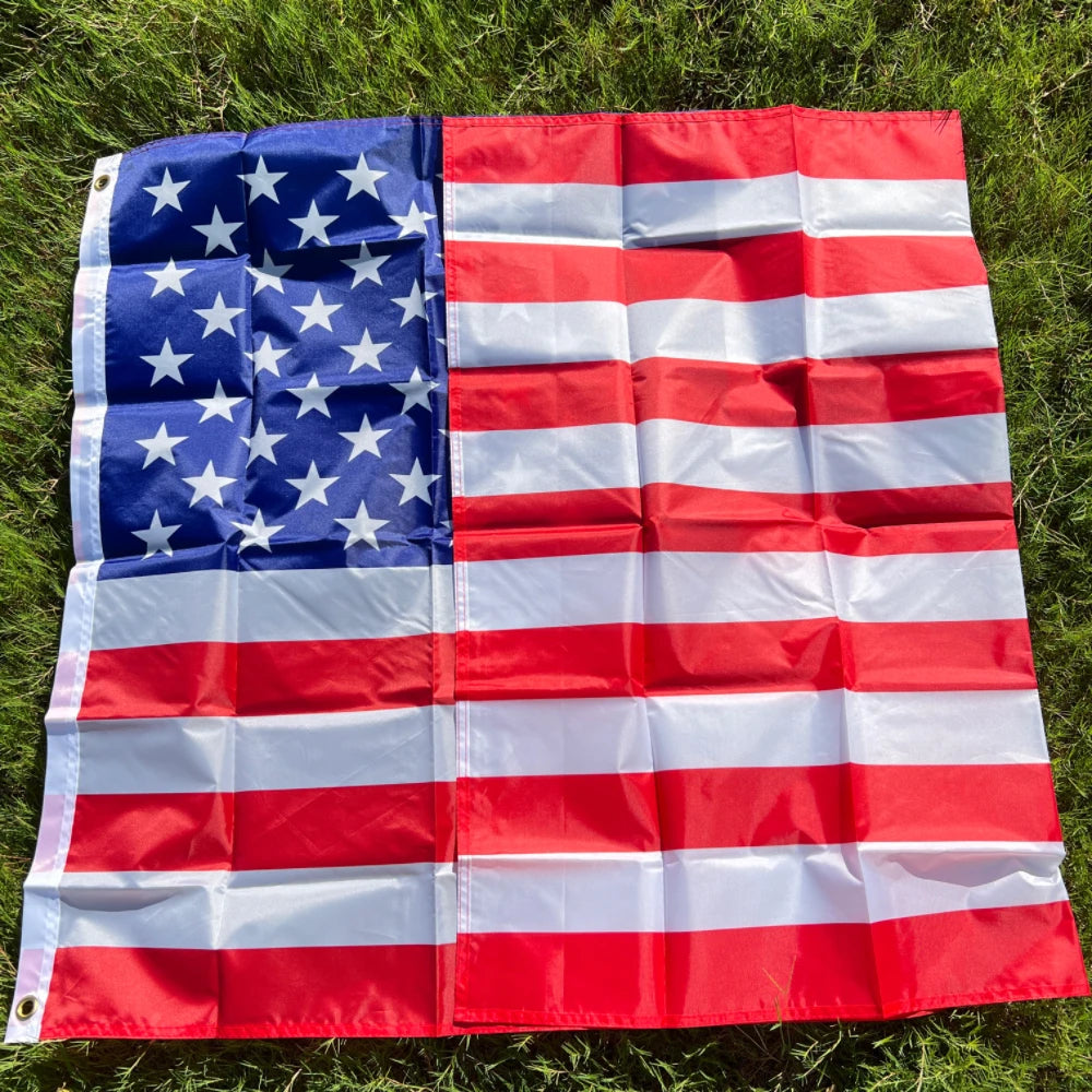 American Flag 90X150CM Us Usa Flag High quality double sided permeable printed polyester flag Holiday Sports outdoor interior de