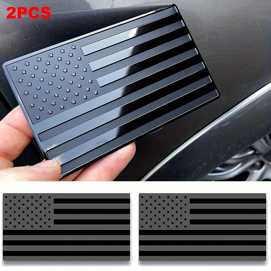 American USA Emblems Flag Map Car Sticker, Car Trunk Metal Emblem Badge Decal Sticker For Cars Motorcycles Bikes