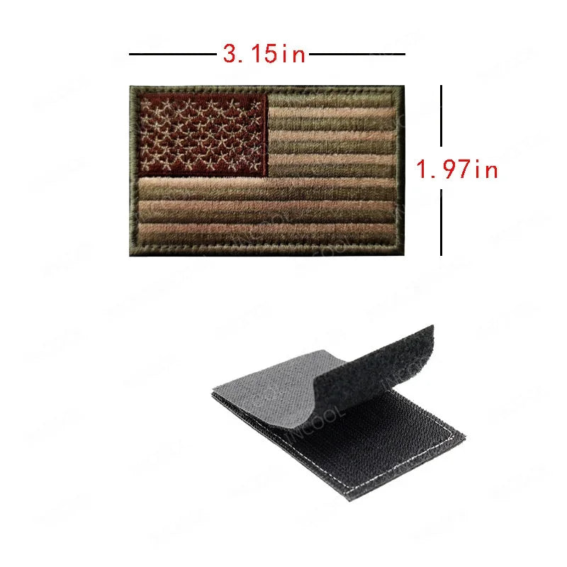 USA US America American Flag Embroidered Patches Appliques Thin Blue Line Flags Armband Decorative Badges For Clothing Backpack