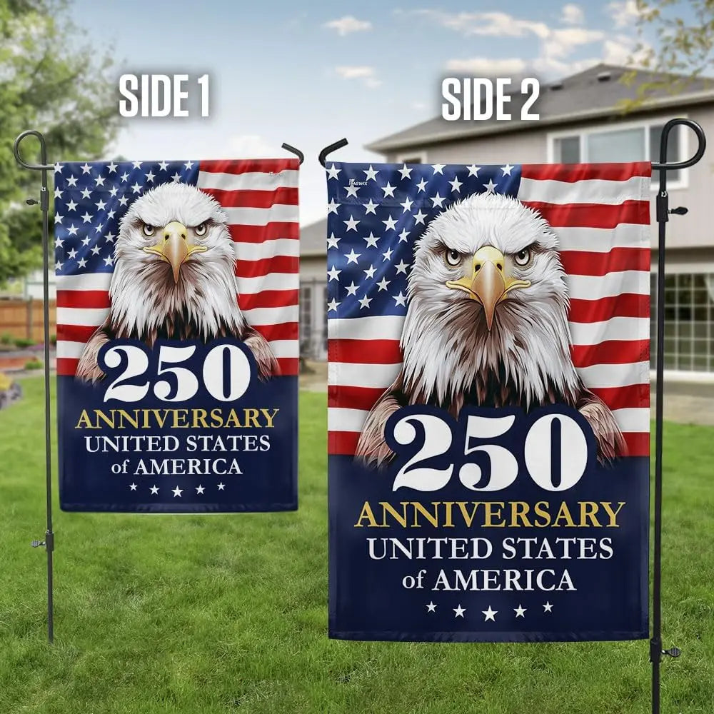 American Flag-250 Anniversary 1776 2026 United States Of America Patriotic Eagle 4th Of July Flag TQN5516LPN, Garden Flag (11.5&