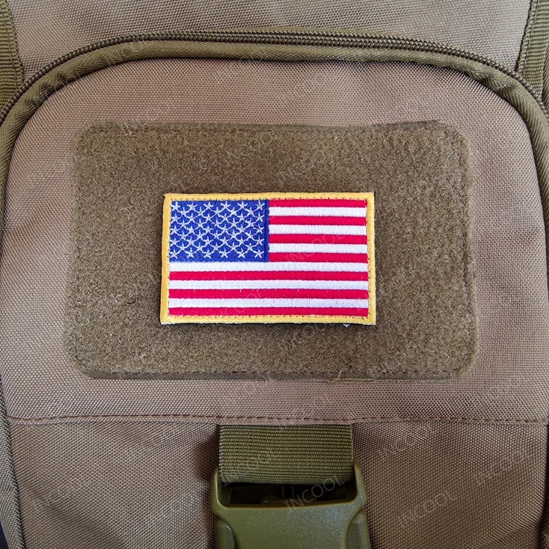 USA US America American Flag Embroidered Patches Appliques Thin Blue Line Flags Armband Decorative Badges For Clothing Backpack