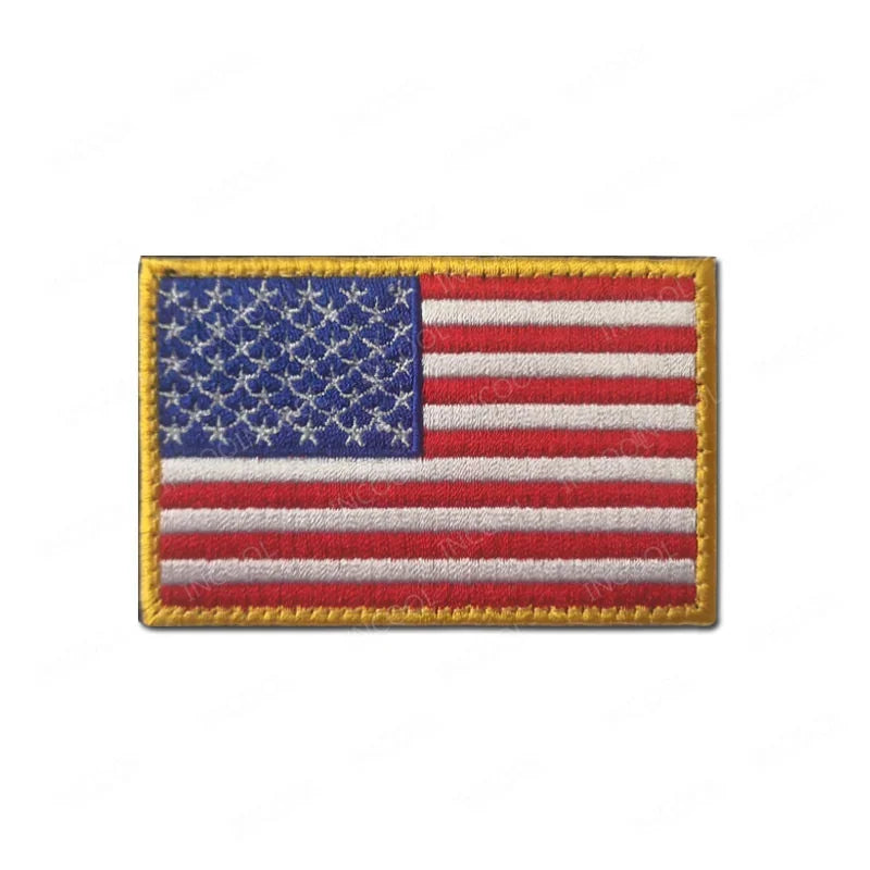 USA US America American Flag Embroidered Patches Appliques Thin Blue Line Flags Armband Decorative Badges For Clothing Backpack