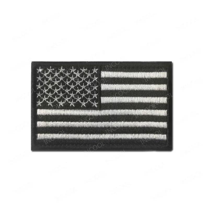 USA US America American Flag Embroidered Patches Appliques Thin Blue Line Flags Armband Decorative Badges For Clothing Backpack