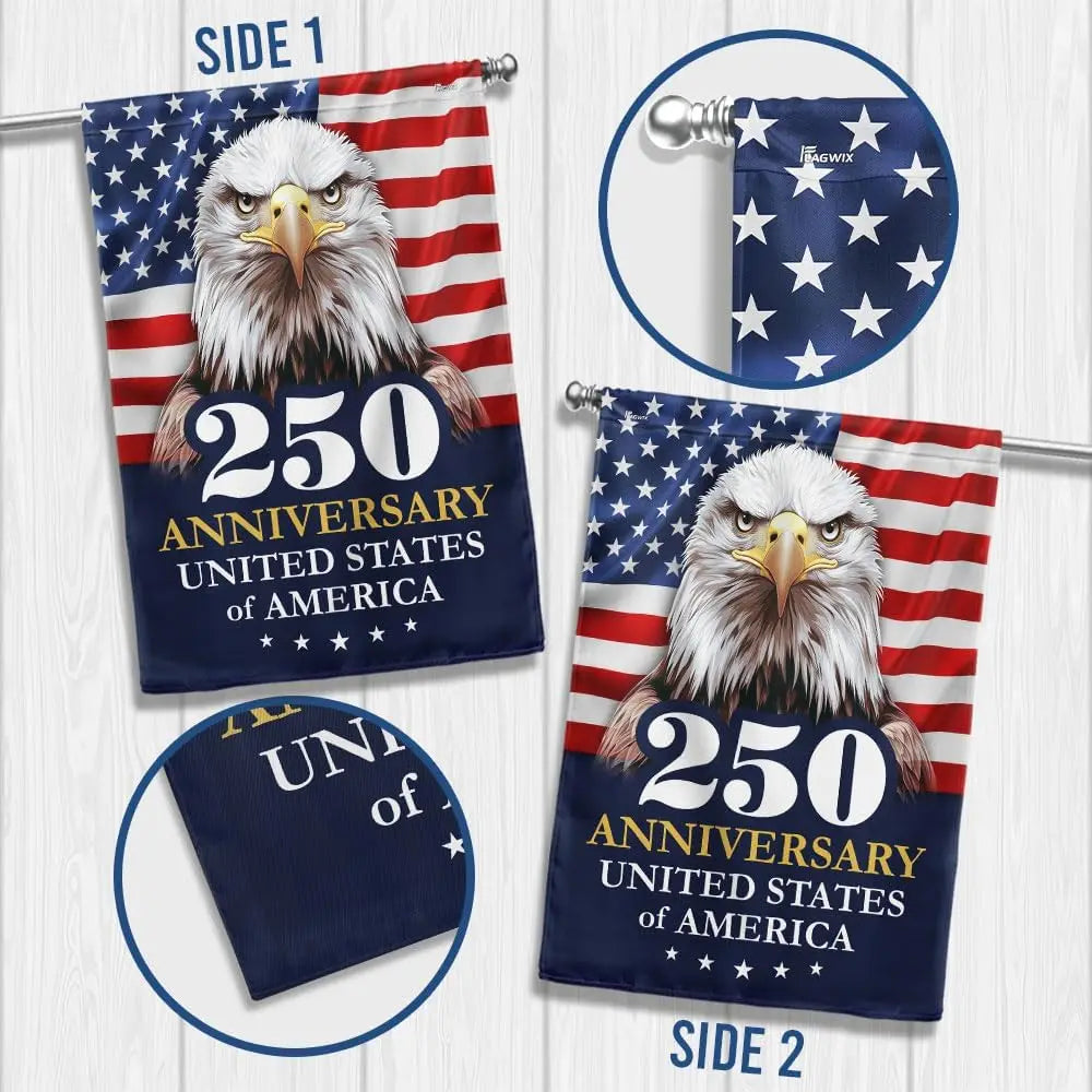American Flag-250 Anniversary 1776 2026 United States Of America Patriotic Eagle 4th Of July Flag TQN5516LPN, Garden Flag (11.5&