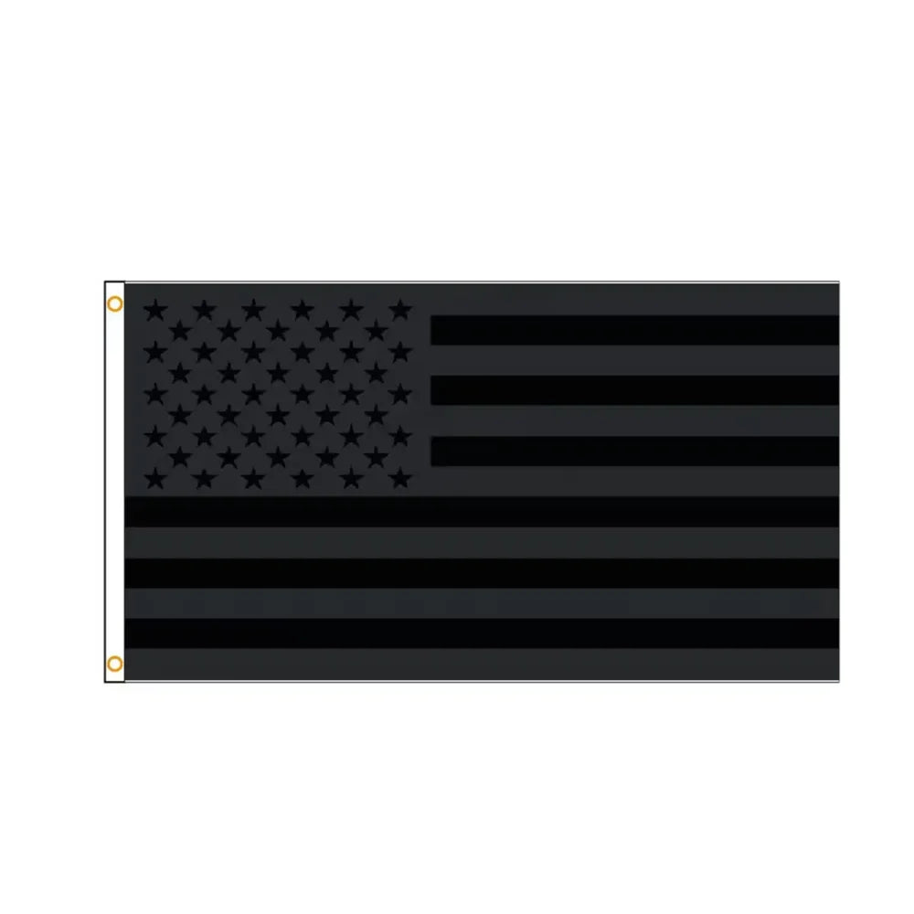 All Black American Flag US Flag 3x5FT 2x3FT Blackout American Flag for Outdoor Indoor Decoration, Garden, Wall, Car, Truck